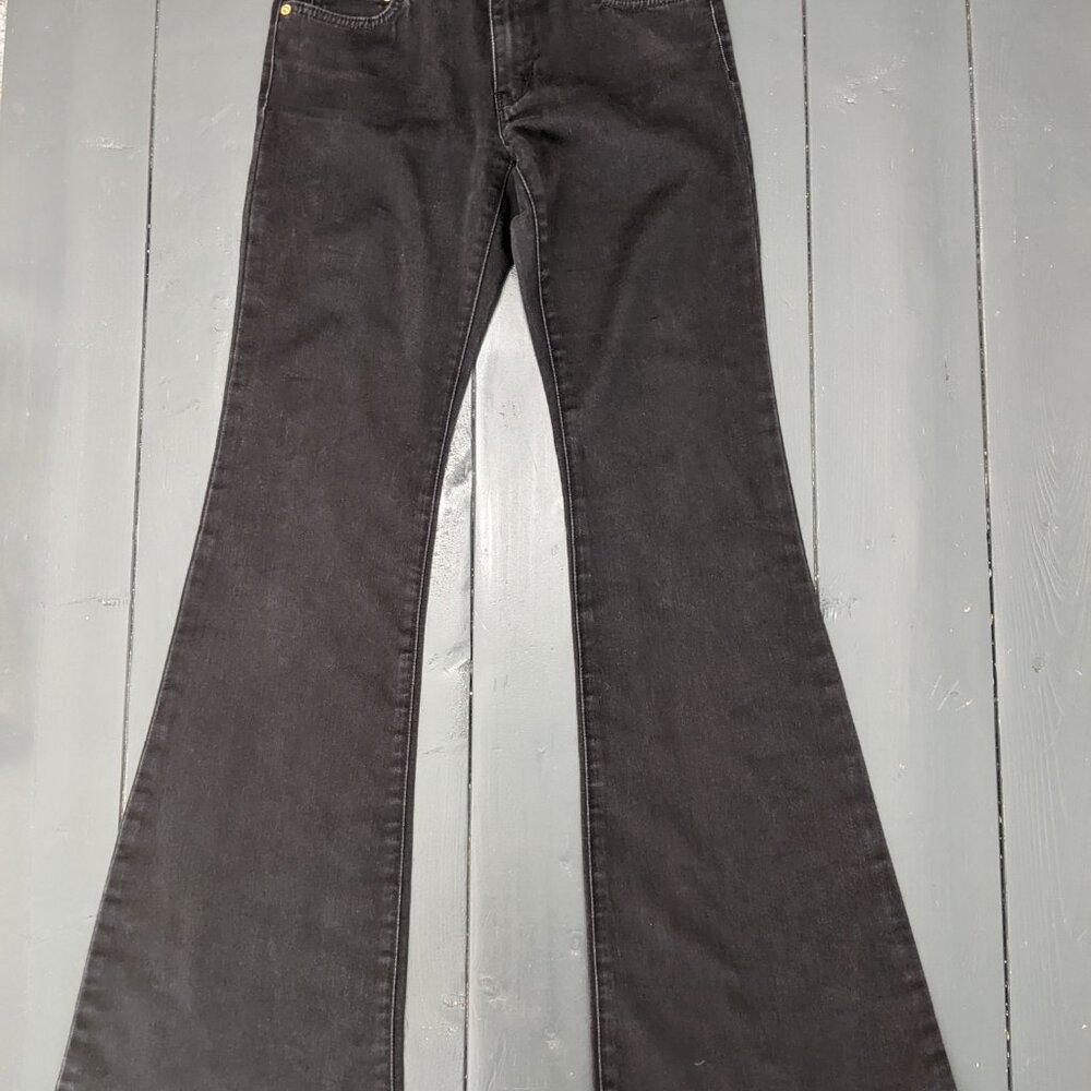 MICHAEL KORS Washed Black Flare Jean Womens US Size 2